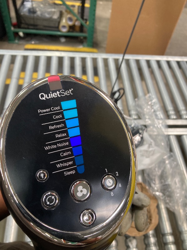 Photo 1 of ***(FAN FUNCTIONS BUT BASE NOT STURDY) SELLING AS IS PARTS ONLY....
Honeywell QuietSet Whole Room Tower Fan-Black, Oscillating Tower Fan with Remote, HYF290B