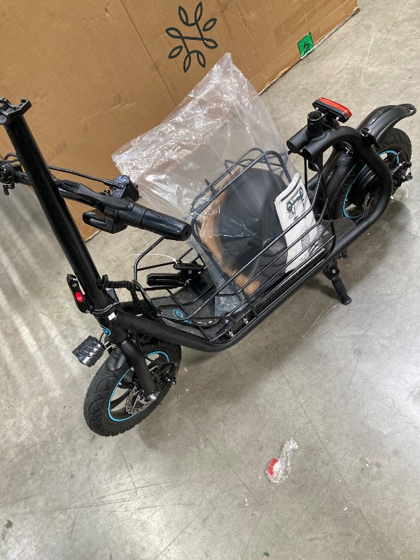 Photo 1 of ***(USED, SCUFF, SCRATCHES, NOT IN BOX, NO PACKAGING)*** 
 URBANMAX Electric Scooter with Seat, 550W Motor, 18.6MPH Top Speed, 20 Miles Range, Adults Electric Scooter with Large Storage Basket for Pets Dogs and Items?C1S-V1