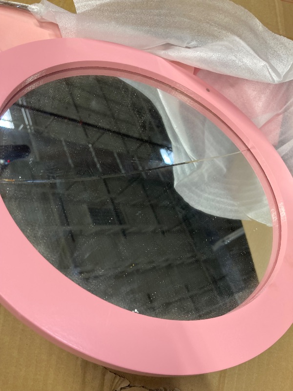 Photo 1 of  Girls' Vanity Set and Mirror, Makeup Table and Stool for Kids, Wood Dressup Playset