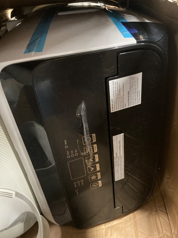 Photo 1 of 12,000 BTU Portable Air Conditioner with Dehumidifier & Fan, Quiet Portable AC Units for Rooms, Remote, Timer, Auto Swing, Room Air Conditioner Cools Up to 550 Sq.Ft., White Top