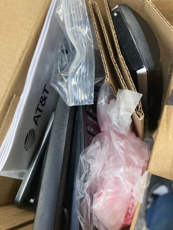 Photo 1 of AT&T DECT 6.0 Expandable Cordless Phone with Answering System, Silver/Black with 1 Handset (CL82107)