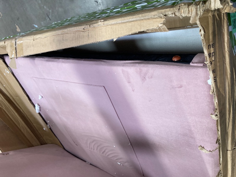 Photo 1 of *****BOX 1 OF 2 MISSING THE REST *****HomSof Twin size Upholstered Daybed with Trundle,Velvet Sofabed with USB Charging Ports,No Box-spring Needed,Pink