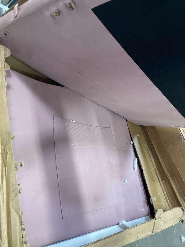 Photo 1 of *****BOX 1 OF 2 MISSING THE REST *****HomSof Twin size Upholstered Daybed with Trundle,Velvet Sofabed with USB Charging Ports,No Box-spring Needed,Pink