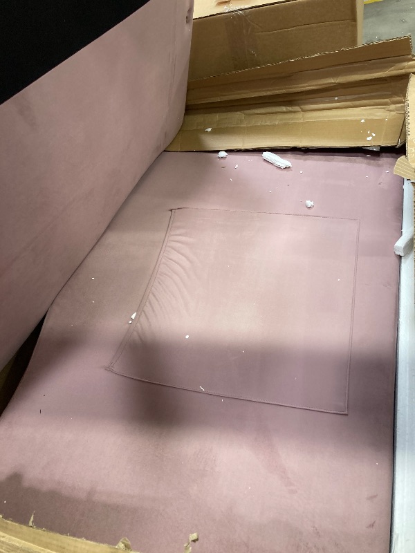 Photo 1 of *****BOX 1 OF 2 MISSING THE REST *****HomSof Twin size Upholstered Daybed with Trundle,Velvet Sofabed with USB Charging Ports,No Box-spring Needed,Pink
