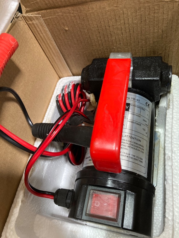 Photo 1 of ****used******BLACKHORSE-RACING 12V DC Portable Electric Fuel Transfer Extractor Pump Diesel Kerosene Oil Commercial Motor Auto