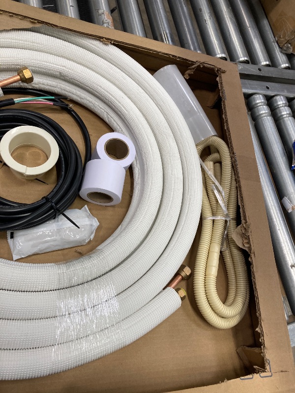 Photo 1 of 1/4" x 3/8" Mini Split Refrigerant Line Set - 16’ Length Factory Flared with Interconnecting Electrical Wires
