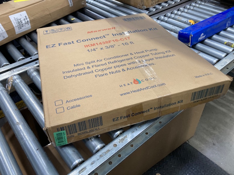 Photo 1 of 1/4" x 3/8" Mini Split Refrigerant Line Set - 16’ Length Factory Flared with Interconnecting Electrical Wires
