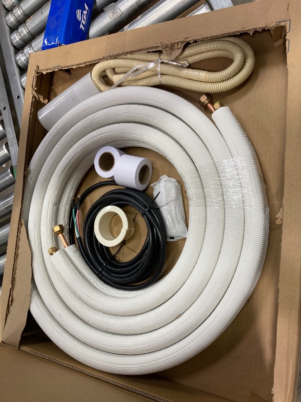 Photo 1 of 1/4" x 3/8" Mini Split Refrigerant Line Set - 16’ Length Factory Flared with Interconnecting Electrical Wires
