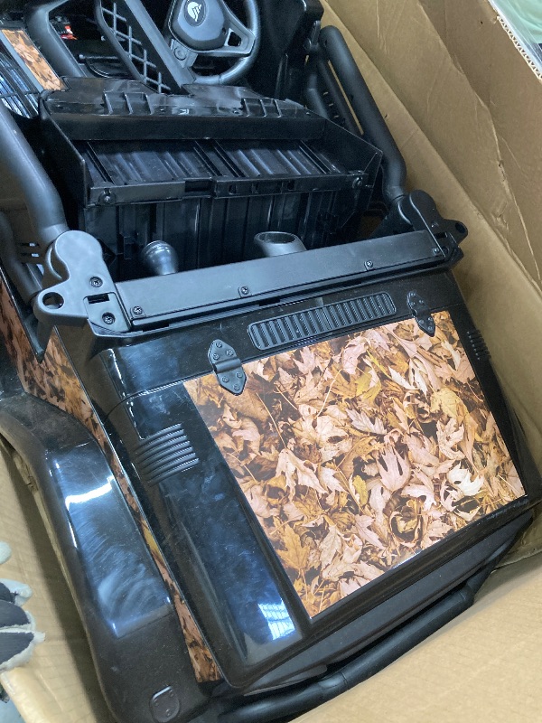 Photo 1 of ***(MISSING PARTS - SELLIING AS PARTS ONLY)*** 
Outdoor Cruiser 12V Kids Ride-On Car with Remote Control - Dual 25W Motors, 4.5AH Battery, Safety Belt, Emergency Stop, Spring Suspension, Smooth Terrain Drive, Max Load 66 lbs, Ages 3-8 Years, Camo  ***(BOX