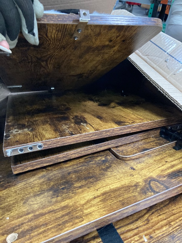Photo 1 of ***used****Megidok Furniture Cat Cages Indoor with Wooden Hidden Litter Box Enclosure Built-in Urine Cover Cat Kennel Cat Crates Cat Playpen - Rustic Brown