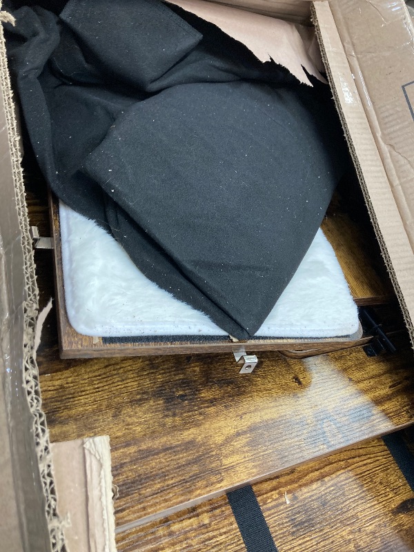 Photo 1 of ***used****Megidok Furniture Cat Cages Indoor with Wooden Hidden Litter Box Enclosure Built-in Urine Cover Cat Kennel Cat Crates Cat Playpen - Rustic Brown