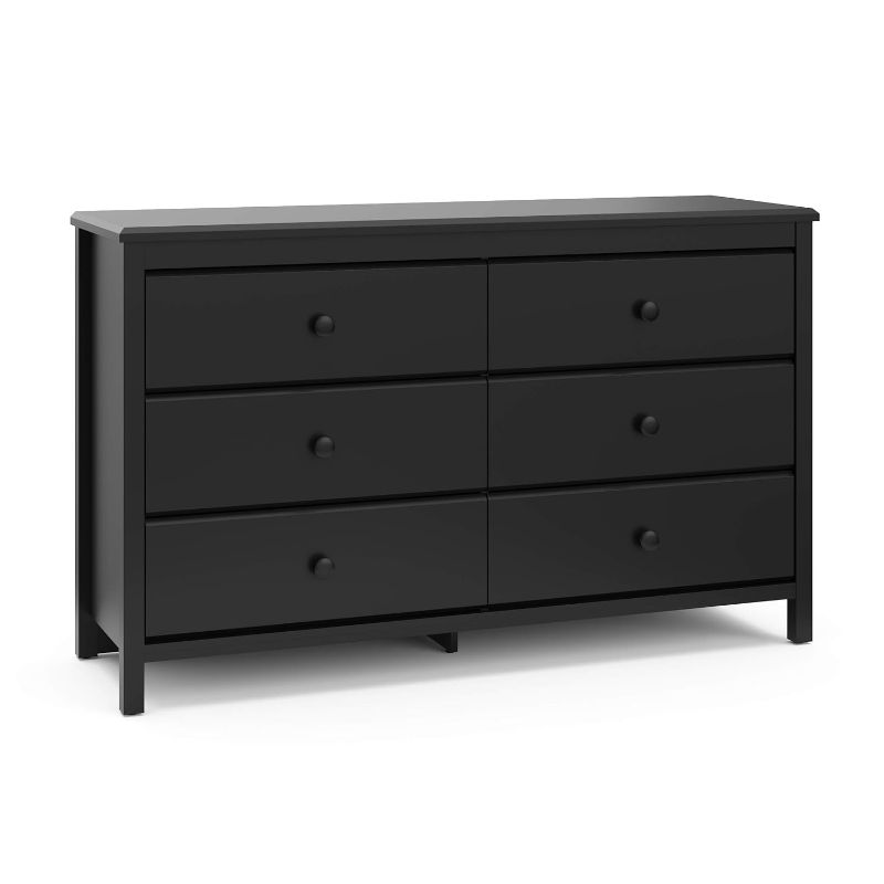Photo 1 of ***MAYBE PARTS ONLY***
Storkcraft Alpine 6 Drawer Double Dresser (Black) – GREENGUARD Gold Certified Nursery Essential, Kids Storage Chest, Bedroom Organizer, Modern, Easy-to-Match Design