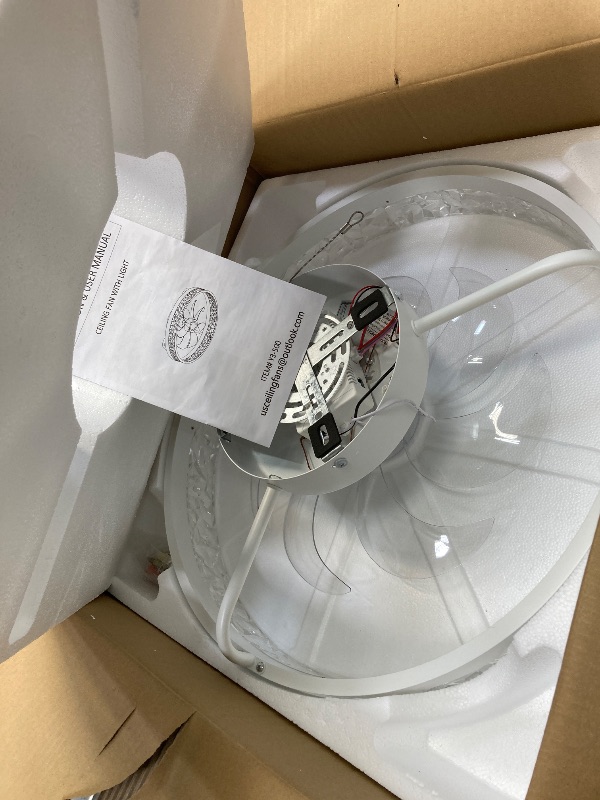 Photo 1 of ** Need to buy the remote control** without remote control**Mcestna Ceiling Fans with Lights and Remote Low Profile Smart Flush Mount 20 Inch for Bedroom Bladeless Fan for Bedroom Kids Room and Living Room