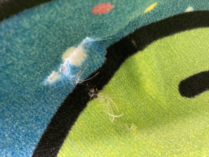 Photo 1 of ***used/minor damage****Flagship Carpets Smiley Seating (Seats 24) Classroom Area Rug or Educational Learning Mat, Carpet for Kids Room, Seating Rug or Playroom Carpet, 7'6'' x 12', Blue
