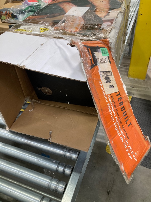 Photo 1 of ***(PARTS ONLY -SELLING AS PARTS ONLY)*** BOX RIPPED/TORN*** 
Masterbuilt® 30-inch Digital Electric Vertical BBQ Smoker with Leg Kit, Side Wood Chip Loader and 710 Cooking Square Inches in Black, Model MB20070421