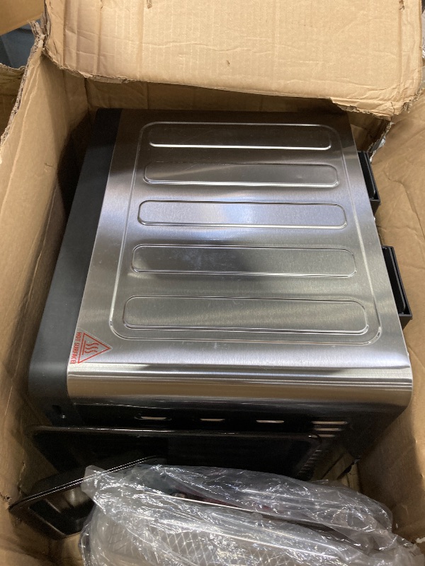 Photo 1 of ****** SELL AS PARTS ONLY******YRWTO 24.3QT French Door Air Fryer Toaster Oven 15 Cooking Functions 14 Accessories Stainless Steel Finish
