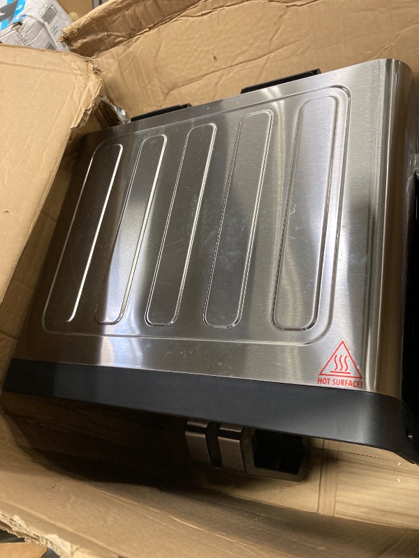 Photo 1 of ****** SELL AS PARTS ONLY******YRWTO 24.3QT French Door Air Fryer Toaster Oven 15 Cooking Functions 14 Accessories Stainless Steel Finish
