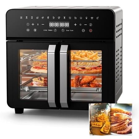 Photo 1 of ****** SELL AS PARTS ONLY******YRWTO 24.3QT French Door Air Fryer Toaster Oven 15 Cooking Functions 14 Accessories Stainless Steel Finish
