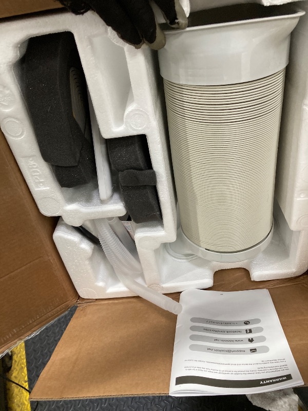 Photo 1 of 14,000 BTU Portable Air Conditioner Cools Up to 700 Sq.Ft, Auto-Evaporation Low Noise Portable AC Unit with Remote Control Fits for Large Room, Office, Garage,White