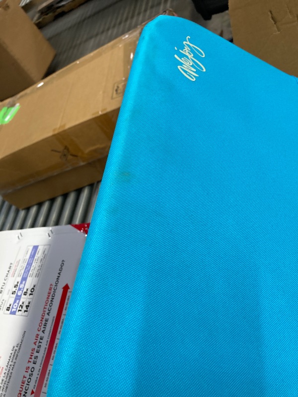 Photo 1 of ***-**USED*****#WEJOY Folding Beach Chair for Adults, Lightweight Beach Chair with Shoulder Straps, High Back Camping Chairs with Hard Armrest, Supports 300lbs for Outdoor Lawn Concert (Cyan)