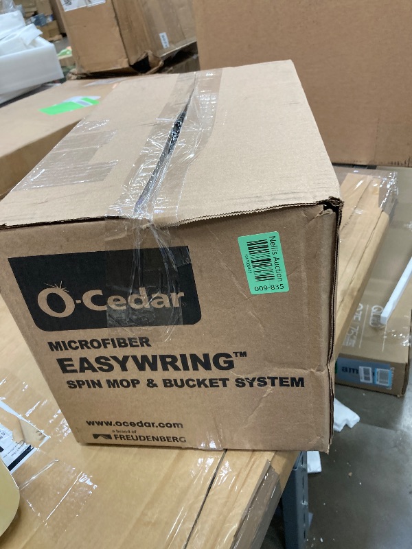Photo 1 of ****USED****O-Cedar EasyWring Microfiber Spin Mop, Bucket Floor Cleaning System, Red, Gray, Standard