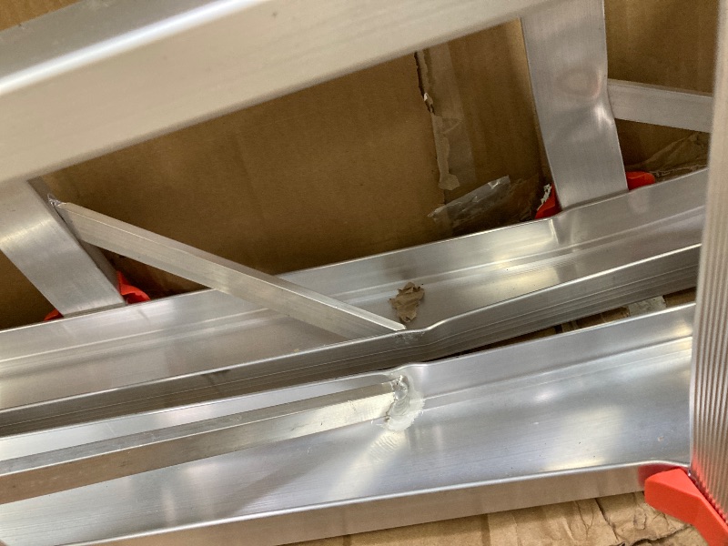 Photo 1 of ***BENDS & DINGS IN LADDER***Little Giant Ladder Systems, SkyScraper, M17, 9-17 Foot, Stepladder, Aluminum, Type 1A, 300 Lbs Weight Rating, (10110)***BENDS & DINGS IN LADDER***