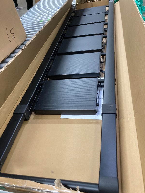 Photo 1 of SOLADDER 6 Step Ladder for 12 Feet High Ceiling, Folding Step Stool with Handgrip & Anti-Slip Wide Pedal, Portable Lightweight Aluminum Stepladder for Kitchen, Home (300 lbs Capacity) - Black