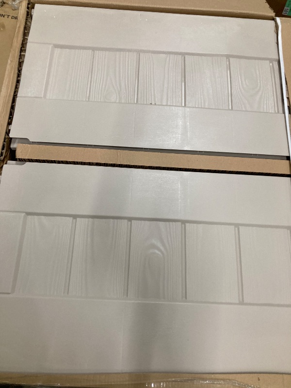 Photo 1 of ***BOX 1 OF 2 ONLY/INCOMPLETE SET***Keter Factor (8x6 ft) Large Resin Outdoor Storage Shed for Patio Furniture, Lawn Mower, Garden Accessories Yard Tools, and Pool Toys, Taupe