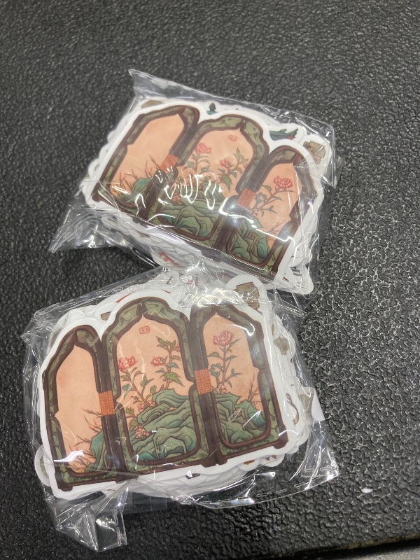Photo 1 of 100 Pcs Ancient Chinese Culture Stickers?Traditional Chinese Architectural Art?Vinyl Waterproof Decal,Perfect for Kids,Teens,Water Bottle Suitcase Phone Skateboard Guitar Bike Laptop Scrapbook