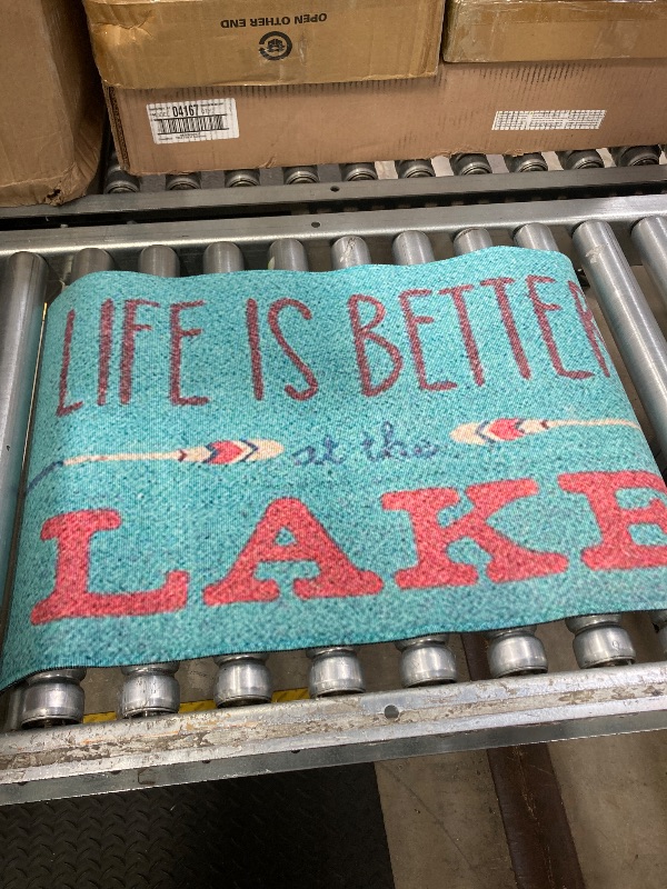 Photo 1 of "Life is Better at the Lake" Outdoor Rug 28'' L x 17'' W