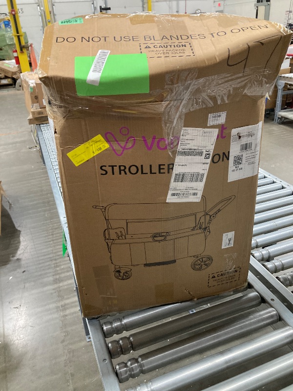 Photo 1 of ***(SELLING AS PARTS MISSING RIVETS IN SUPPORT BAR -PARTS ONLY)*** BOX RIPPED/TORN***
Vomeast Wagon Stroller for Kids, Spacious 2-Seater Stroller Wagon with Adjustable Canopy, Pull & Push Handle, 5-Point Harness, Foldable for Toddlers, Black