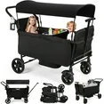 Photo 1 of ***(SELLING AS PARTS MISSING RIVETS IN SUPPORT BAR -PARTS ONLY)*** BOX RIPPED/TORN***
Vomeast Wagon Stroller for Kids, Spacious 2-Seater Stroller Wagon with Adjustable Canopy, Pull & Push Handle, 5-Point Harness, Foldable for Toddlers, Black