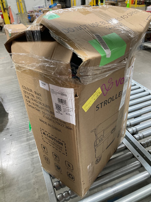 Photo 1 of ***(SELLING AS PARTS MISSING RIVETS IN SUPPORT BAR -PARTS ONLY)*** BOX RIPPED/TORN***
Vomeast Wagon Stroller for Kids, Spacious 2-Seater Stroller Wagon with Adjustable Canopy, Pull & Push Handle, 5-Point Harness, Foldable for Toddlers, Black