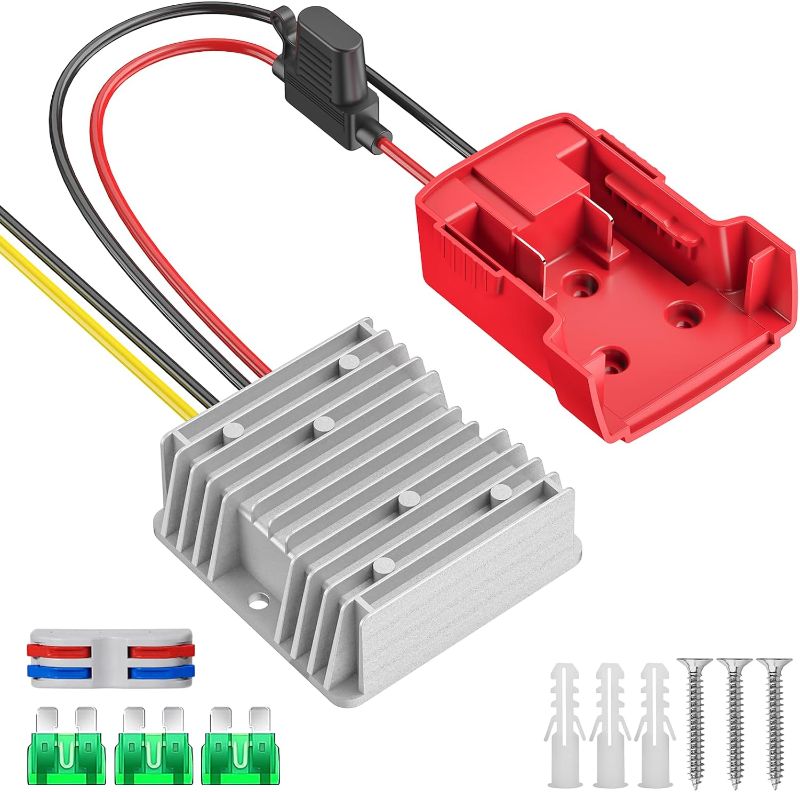 Photo 1 of 18V to 12V Voltage Converter, DC 17-55V to 12V 20A 240W Battery Powered Voltage Reducer Transformer with Built in Safety Protections for RC Car LED Light Power Tools