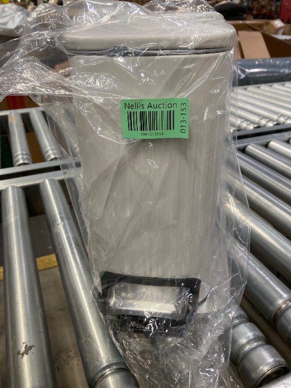 Photo 1 of ** Trash can has a dent on the left side of the can, and on the right side of the can there is a smudge which can be washed off. Please refer to pictures below**

TrashAid Slim Bathroom Trash Can with Lid Soft Close, 6 Liter/1.6 Gallon Stainless Steel Sma