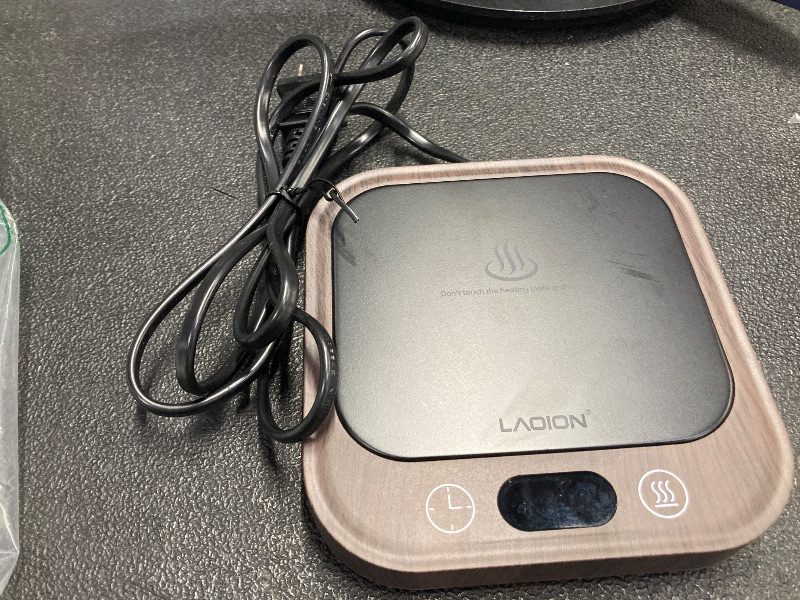 Photo 1 of **Parts Only, this item does not turn on**
LAOION Mug Warmer - 40W Coffee Cup Warmer for Desk with Auto Shut Off, Smart Electric Candle Warmer with 4 Temp & Time Settings, Coffee Gifts for Beverage, Tea, Water, Milk in Home & Office (Wood)