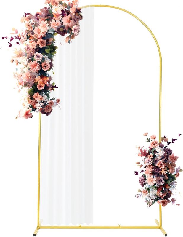 Photo 1 of **Stand Only**
Youbetia Arch Backdrop Stand - Wedding Arch Balloon Arch Stand, Gold Wedding Arch Frame, Round Top Archs for Party Birthday Graduation Ceremony Baby Showers Decoration, 7FT
