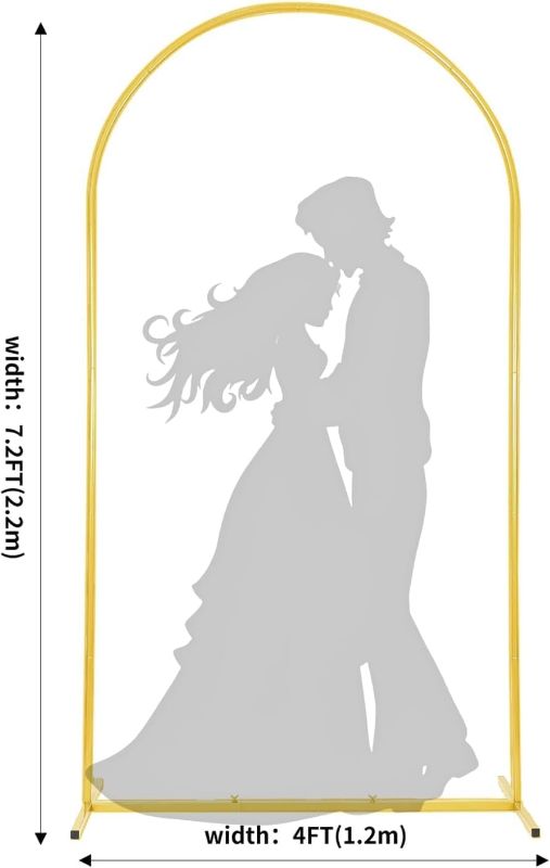 Photo 1 of **Stand Only**
Youbetia Arch Backdrop Stand - Wedding Arch Balloon Arch Stand, Gold Wedding Arch Frame, Round Top Archs for Party Birthday Graduation Ceremony Baby Showers Decoration, 7FT
