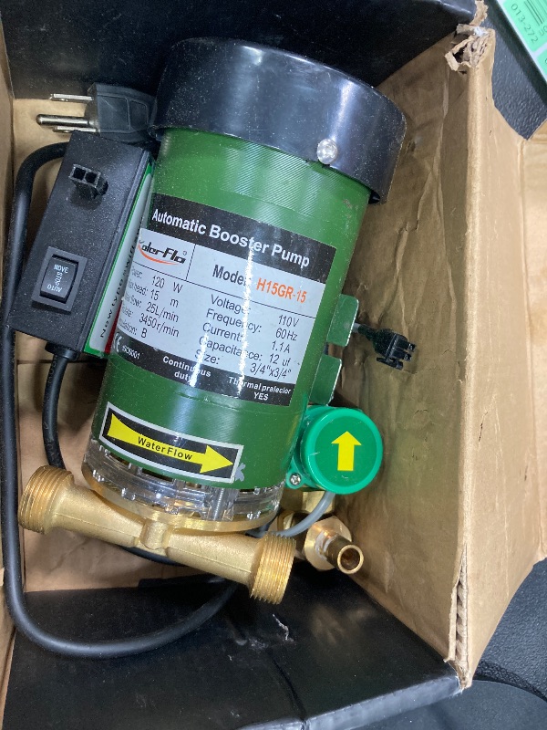 Photo 1 of ** Parts Only** 
KOLERFLO 120W Water Pressure Booster Pump 115VAC,396 GPH,21.7 PSI Household Automatic Home Booster Pump with Water Flow Switch for Home Kitchen Bathroom Irrigation(H15GR-15)