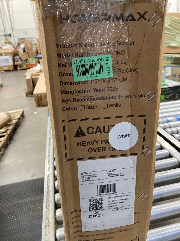 Photo 1 of ***(PARTS ONLY - DO NOT WORK -SELLING AS PARTS ONLY)***  
HOVERMAX H10K Pro Electric Scooter, 500W Motor 19MPH Top Speed 22 Miles Long Range, 10'' Solid Tires Folding Electric Scooter for Adult Commute
