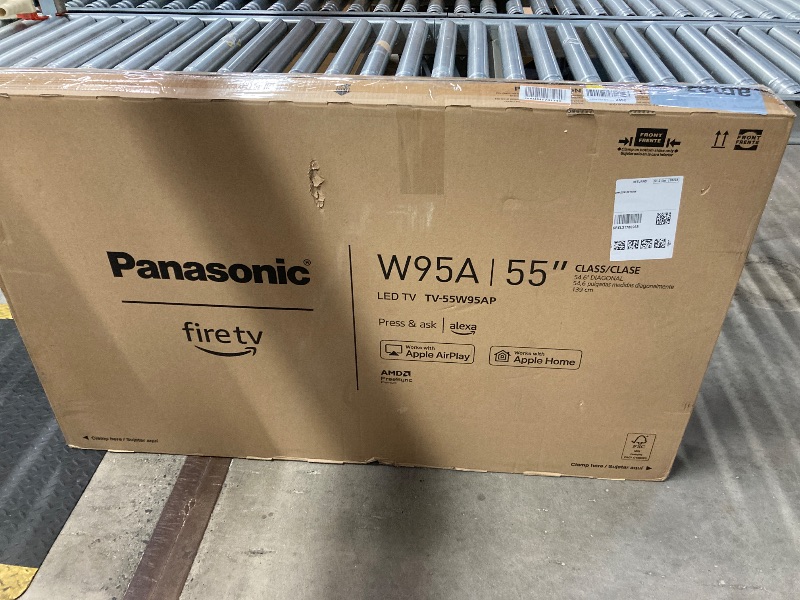 Photo 1 of **TV Only, No Cord, No Remote**

Panasonic W95 Series 55-inch Mini LED 4K Ultra HD Smart Fire TV, Sport Stadium Mode, ATSC3.0, Dolby Vision IQ, Dolby Atmos, HDR10+ Adaptive, Press and Ask Alexa, 144Hz, Wall-mountable - 55W95AP