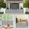 Photo 1 of 140 Inch Retractable Baby Gates, Extra Wide Baby Gates for Large Openings, Mesh Dog Gate Retractable, Safety Gates for Kids or Pets, Extra Long Baby Gates for Stairs Doorway Indoor Outdoor-Gray
