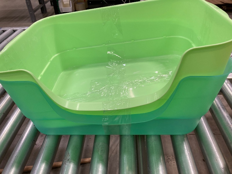 Photo 1 of **2 PACK COMBO, See Pictures** 
Extra Large Cat Litter Box with Clear Jelly Color, High Sided Litter Box for Big Cats, XL Cat Litter Box for Multiple Cats, Jumbo Cat Litter Box, Giant Kitty Litter Box, Anti-Splashing, Easy to Clean
