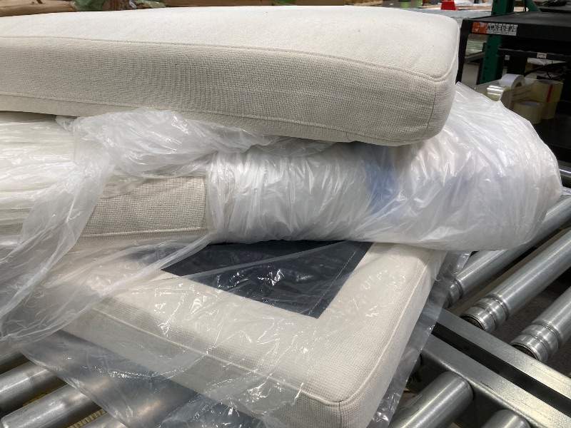 Photo 1 of **This item is just the cushions only; picture is for reference only; this item color is Cream/Off White; See Pictures**
Portaforta 77" Convertible Sectional Sofa, Small L Shaped Couch with Storage Chaise and Side Pcokets, 3 Seat Sofa Couch, Modern Fabri