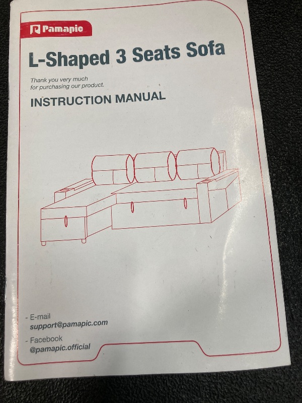 Photo 1 of **This item is just the cushions only; picture is for reference only; this item color is Cream/Off White; See Pictures**
Portaforta 77" Convertible Sectional Sofa, Small L Shaped Couch with Storage Chaise and Side Pcokets, 3 Seat Sofa Couch, Modern Fabri