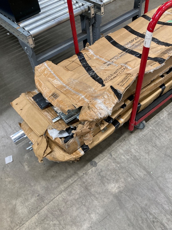 Photo 1 of *** This item has multiple boxes with it, please see pictures, 3 large boxes total***

10X12 FT Outdoor Metal Silding Door** and Frame Structure, Large Tool Sheds for Backyard Garden Patio Lawn, Black