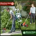 Photo 1 of ** Parts Only**

RELOIVE Weed Eater,Cordless Weed Trimmer,Electric Weed Wacker, with 2PCS 3000mAh Batteries and Charger, 4-in-1 String Trimmer with Wheels, 43.3''-53.1'' Adjustable for Garden Yard

