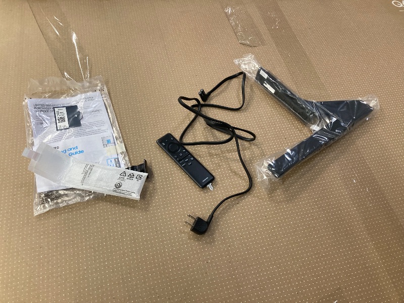 Photo 1 of **This item is missing a support leg for standing up the tv; There is Only 1 leg in this box. Please see pictures below**

Samsung 70-Inch Class Crystal UHD U8000F 4K Smart TV (2025 Model) Endless Free Content, Crystal Processor 4K, MetalStream Design, Kn