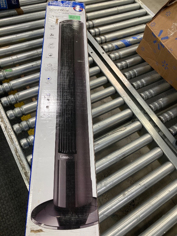 Photo 1 of **PARTS ONLY; THIS FAN DOES NOT WORK!

Lasko SlimForce 42” 4-Speed Oscillating Remote Control High Velocity Tower Fan, Black, T42215
