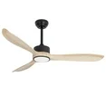 Photo 1 of **Please refer to pictures below. The main picture is for reference only. **

 Ceiling Fan with Light; 52-inch Ceiling Fan with Light and Remote, DC Motor,3CCT Dimmable LED Light,3 Solid Wood Blades
